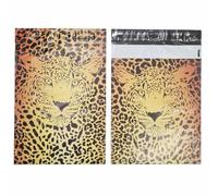 Designer Poly Mailer Bag Mailing Postal Bags Gifts Shipping Wrapping Design Pattern Envelope for Mail [Pack of 100](10 x 13 Inch,Leopard Face)
