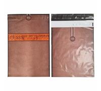 Designer Poly Mailer Bag Mailing Postal Bags Gifts Shipping Wrapping Design Pattern Envelope for Mail [Pack of 100](10 x 13 Inch,Leather File)