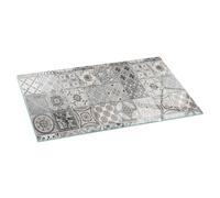 Designer Printed Glass Hearth Protector | Fireplace Floor Shield | Tempered Heatproof Stove Base Panel | Decorative Log Burner Surround - 140x70cm (55.1×27.6 inch) - Decorative tile patterns