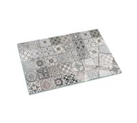 Designer Printed Glass Hearth Protector | Fireplace Floor Shield | Tempered Heatproof Stove Base Panel | Decorative Log Burner Surround - 100x70cm (39.4×27.6 inch) - Decorative tile patterns