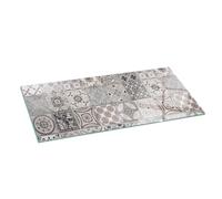 Designer Printed Glass Hearth Protector | Fireplace Floor Shield | Tempered Heatproof Stove Base Panel | Decorative Log Burner Surround - 125x50cm (49.2×19.7 inch) - Decorative tile patterns