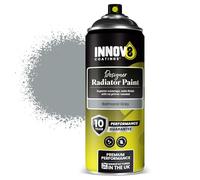 DESIGNER RADIATOR SPRAY PAINT - 1 x 400 ml - SATIN FINISH - NO PRIMER OR TOP COAT - PROFESSIONAL STANDARD - FAST DRY - Radiators, Hot Water Pipes, Tanks, Enamel & Metal - up to 100°C - Balmoral GREY