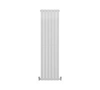 Designer Radiators 160 x 42cm Flat Panel Modern Central Heating Gloss White Vertical Column Double Panel Wall Mounted Slimline Kitchen Living Room Bathroom Commercial Cleaning Brush & Fixing Kit White