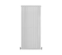 Designer Radiators 160 x 70cm Flat Panel Modern Central Heating Gloss White Vertical Column Double Panel Wall Mounted Slimline Kitchen Living Room Bathroom Commercial Cleaning Brush & Fixing Kit White