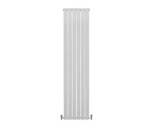 Designer Radiators 180 x 42cm Flat Panel Modern Central Heating Gloss White Vertical Column Double Panel Wall Mounted Slimline Kitchen Living Room Bathroom Commercial Cleaning Brush & Fixing Kit