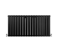 Monster Shop Designer Flat Panel Radiator 600 X 1190Mm Matt Black, Black
