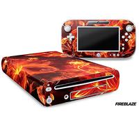 Designer Skin for Nintendo Wii U Console plus Controller Decal for: Wii U System - Fireblaze