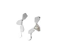 Designer Small Broken Mirror Irregular Polygon Mother Shell Earrings S925 Sterling Silver Simple(Silverpair)