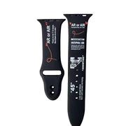 Designer Sports Band - Black with Motivational Quotes, Compatible with Apple Watch S11 46mm & iWatch All Series S10-S1 SE Ultra 2 49mm