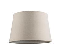 Designer Taupe Beige Naturally Textured Linen Lamp Shade in Drum Shape| 30cm x 20cm x 25cm | for Lounge Dining Room Bedroom etc by Happy Homewares
