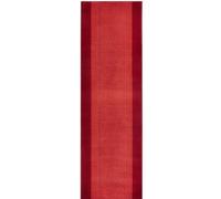 THE RUGS Designer Velours Band Rug & Runner Polypropylene Short Pile Rug in Red | Size: 80 cm x 400 cm THE RUGS Red 80 cm x 400 cm