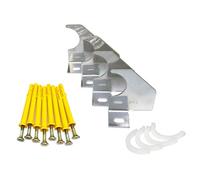 Designer Vertical Column Single Arm Universal Radiator Wall Mount Brackets (95mm, Chrome)