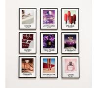 Designer Wall Prints Set of 9, Size A4 Unframed, Dressing room Wall decor, Bedroom wall decor