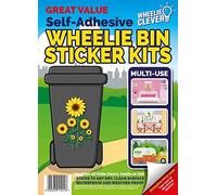 Designer Wheelie Bin Vinyl Self Adhesive Stickers For Dustbin Caravan Fridge Household Items [Genome Design ]