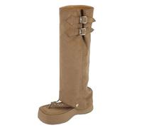 Designer Women's Sandal Boots Toe Clip Platform Sole Belt Buckle Women Shoes Personality Two Ways To Wear(Yellow,6 UK)