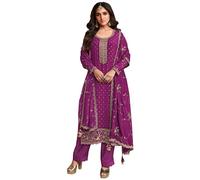 Designerharsha Pakistani Indian Beautiful Women's Wear Salwar Kameez Plazzo Pant Dupatta Suits, Choice 2, 50