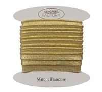 designers-factory Gold lurex piping - Adds value to all your creations - Perfect even when It's first made - Can be repaired on iron and machine washed at 30° (per 10 metres)