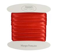designers-factory Red Satin Bias Binding - Satin Sewing Bias Ideal for Fine Finishes Both Outside of Your Creations and Covering Your Seams. (per 5 metres, Red)