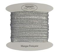 designers-factory Silver lurex piping - Adds value to all your creations - Perfect even when It's first made - Can be repaired on iron and machine washed at 30° (per 10 metres)