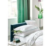Designers Guild 2 Pack Pure Cotton Astor Pillowcases Dark Green Mix
