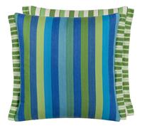 Designers Guild - Cork Street Stripe Cushion 43x43 cm, Cobalt - Cobalt