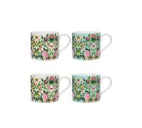 Designers Guild Ikebana Damask Mug 300ml Set of 4 Designers Guild Multicolor
