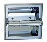 Designers Impressions Polished Chrome Recessed Toilet/Tissue Paper Holder All Metal Contruction - Mounting Bracket Included