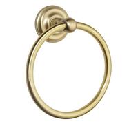 Designers Impressions Royal Series Brushed Brass Towel Ring: MBA7724