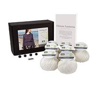 DesignEtte Knitting Kit Chinese Lanterns 100 Percent Mercerized Cream Egyptian Yarn Cotton X-Small No-s-9114