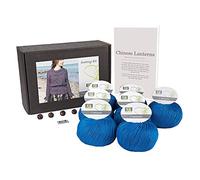 DesignEtte Knitting Kit Chinese Lanterns 100 Percent Mercerized Egyptian Yarn Cotton X-Small No-s-9114, Clear Blue 16, Extra