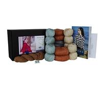 DesignEtte Knitting Kit Girl on Fire 100 Percent Mercerized Egyptian Cotton Superkid Mohair Silk and Shetland Wool Blend 2X 3X-Large Yellow/Beige No-s-2719, 2XL/3XL