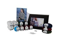 DesignEtte Knitting Kit Tshonga Tunic Cotton/Super Kid Mohair White and Multicolour XL
