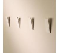 Designfactory Hamburg Adhesive Hooks | Towel Hooks Without Drilling | Self Adhesive Wall Hook Heavy Duty for Bathroom and Kitchen | Modern Design | Matt White