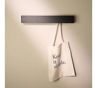 Designfactory Hamburg Coat Hooks Wall Mounted | Metal Clothes Rail | Coat Rack | Coat Hook for Wall | Modern Coat Hanger with Hidden Hooks | 57 cm | Matt Black