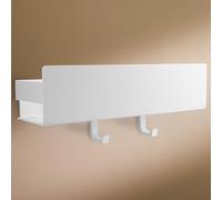 Designfactory Hamburg Shower caddy | Bathroom shelf no drilling | Adhesive organiser | Bathroom storage rack | Wall mounted shelves | Bathroom accessory | 30 cm | Matt white