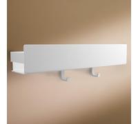 Designfactory Hamburg Shower caddy | Bathroom shelf no drilling | Adhesive organiser | Bathroom storage rack | Wall mounted shelves | Bathroom accessory | 42 cm | Matt white