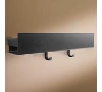 Designfactory Hamburg Shower caddy | Bathroom shelf no drilling | Adhesive organiser | Bathroom storage rack | Wall mounted shelves | Bathroom accessory | 42 cm | Matt black