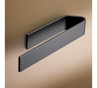 Designfactory Hamburg towel rail | Self Adhesive towel holder | towel rail for bathroom and kitchen | 22 cm | Modern design | Matt Black