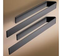 Designfactory Hamburg towel rail | Self Adhesive towel holder | towel rail for bathroom and kitchen | 40 cm | Modern design | Matt Black Twin pack