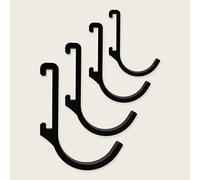 Designfactory Hamburg Utensil Holder | Self-Adhesive Hanging Rail | Kitchen Rack Without Drilling | Hooks for Kitchen Utensils | Modern Design | 4X Additional Hooks Black