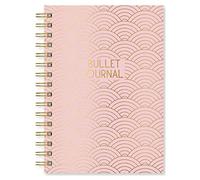 DesignGroup Pink A5 Notebook Dotted Grid Paper Spiral Bound Cover