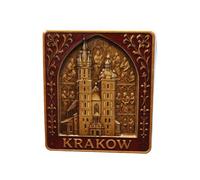 Designo 3D Resin Fridge Magnet, Krakow Poland Cathedral Design, Multi-colored, Home Decor Travel Souvenir