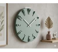 Designo Wall Clock 30 cm - Silent Non Ticking 3D Raised Numbers Minimalist Art Deco Gift Present Any room