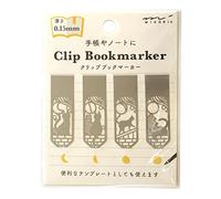 DESIGNPHIL 43404006 Bookmark Clip Book Marker Cat and Moon Pattern A