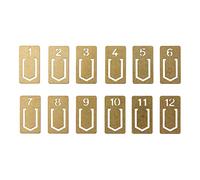 Midori Traveler's Notebook Number Clips – Brass