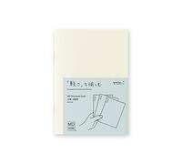DESIGNPHIL Midori 15299006 Notebook, MD Notebook, Light, Paperback, Square Ruled, Set of 3, A