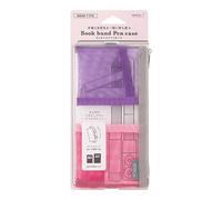Midori Book Band Pen Case B6 - A5 Mesh Pink