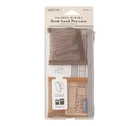 DESIGNPHIL Midori 41839006 Pen Case, Book Band Pen Case, For B6 - A5, Mesh, Brown