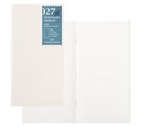 Designphil Traveler's Notebook Refill, 2-Pack, Regular Size, 8.3 x 4.3 inches, 24 White Watercolor Paper Sheets