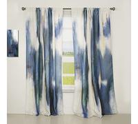 DesignQ Curtains 'Blue Glam Texture I' Curtains for Bedroom, Curtains for Living Room, Curtains & Drapes - Thermal Insulated - Single Panel-52x95